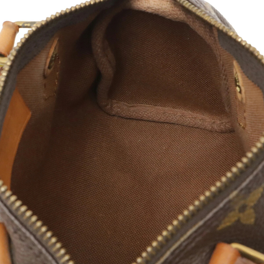 LOUIS VUITTON Authentic Brown Monogram Mini Speedy Pouch - Picture 7 of 9